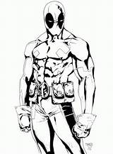 Coloring Deadpool Pages Popular Printable sketch template
