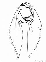 Scarf Coloring Pages Drawing Color Getdrawings Clothing sketch template