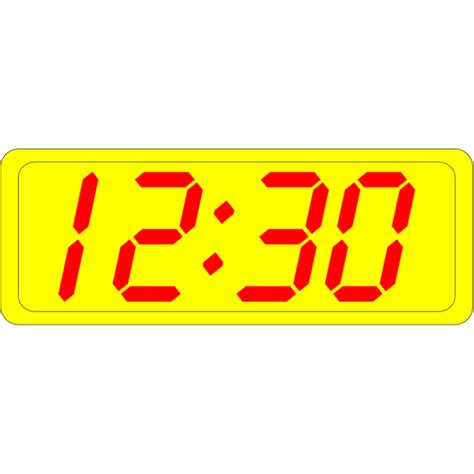 Digital Clock 12 30 Png Svg Clip Art For Web Download