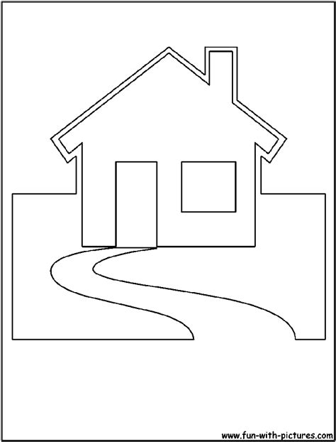 house cutout coloring page colouring pages coloring pages  kids