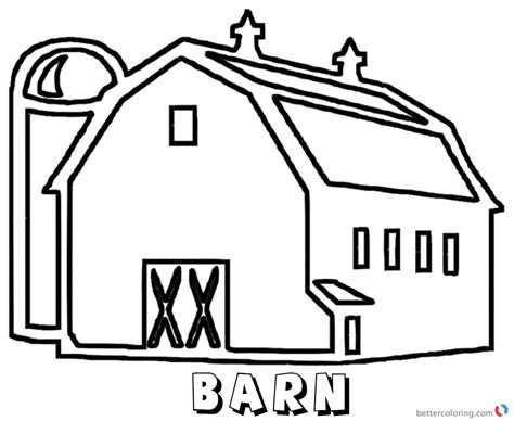 barn coloring pages  large barn  printable coloring pages