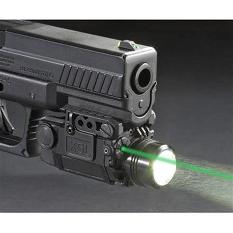 buy  tactical xl led flashlight combo green laser sight universal pistol