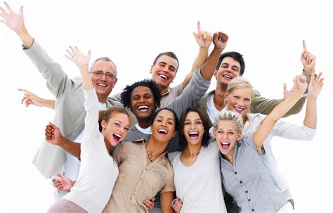 happy business people laughing  white background lifechanyuan international family society