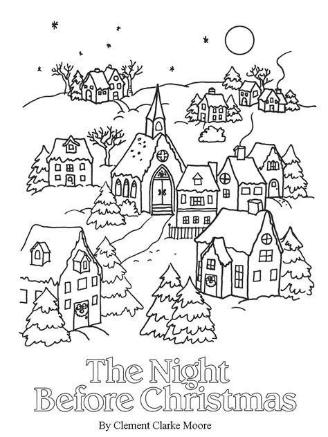 village scene coloring pages
