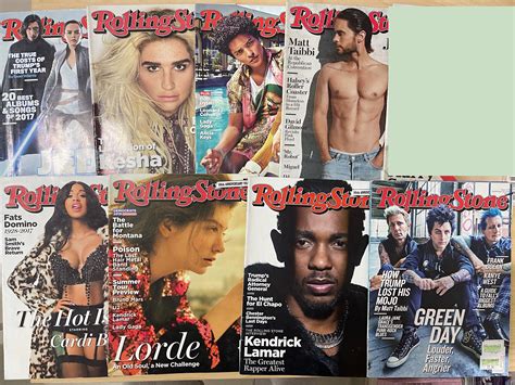 Rolling Stone Magazine Bundle Lorde Bruno Mars Cardi B Kendrick