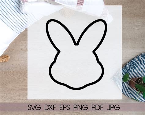bunny head clipart easter bunny svg file downloadable prints etsy