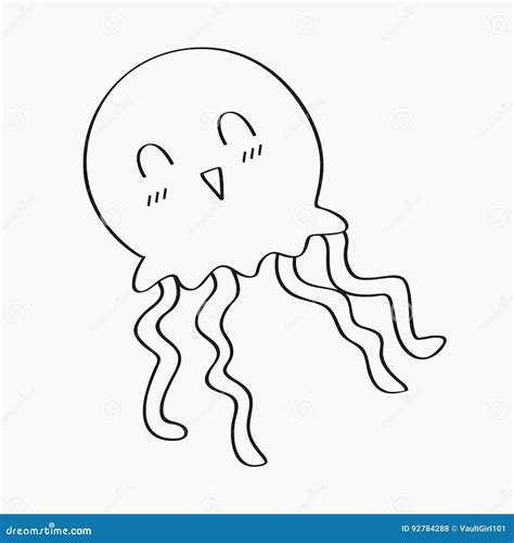 jellyfish  art vector stock vector illustration  marine