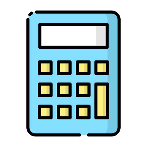 cartoon calculator icon  png  transparent background