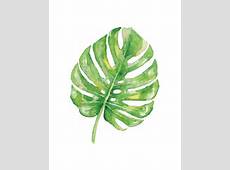 Split Leaf Philodendron Watercolor Print / by SweetClementinePrint