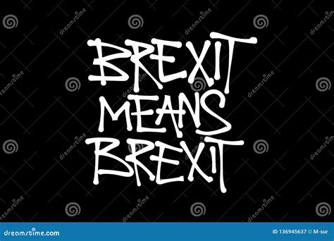 brexit means brexit stock illustration illustration  independence