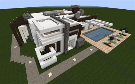 schematic maison moderne minecraft