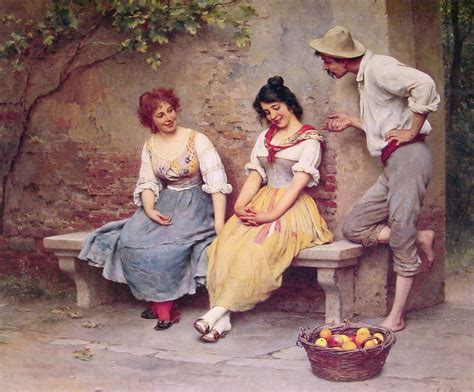 The Flirtation 1904 Eugene De Blaas