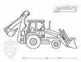 Coloring Backhoe Pages Tractor Loader Sketch Combine John Deere Construction Drawing Case Equipment Harvester Printable Steer Print Bobcat Kids Truck sketch template