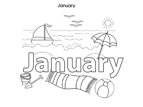 january coloring pages  preschool