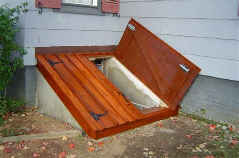 image result for wooden basement bulkhead basement doors exterior
