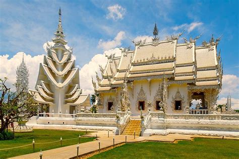 sci fi inspired white temple   unique spot   thailand trip