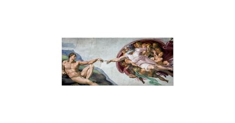 Iconic Michelangelo Creation Of Adam Poster
