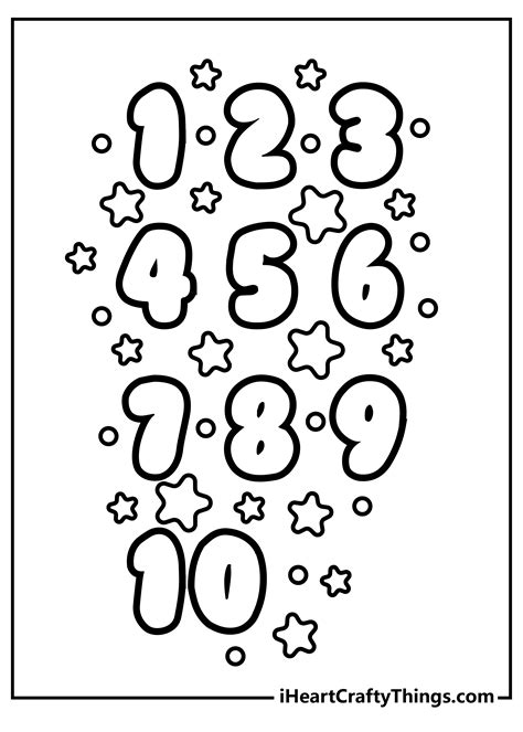 printable number coloring pages updated  printable number images