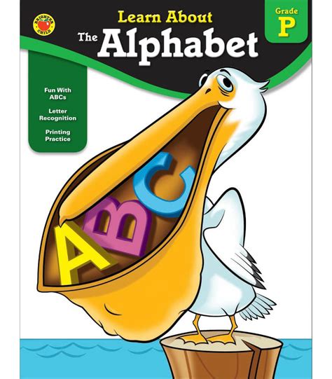 alphabet workbook grade pk carson dellosa publishing