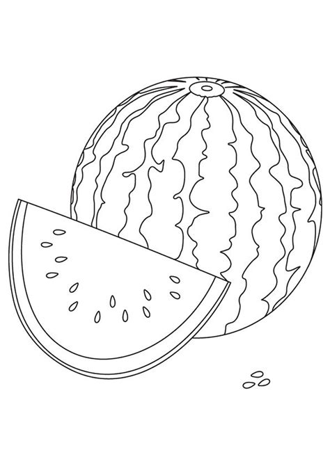 printable watermelon coloring pages watermelon coloring pictures