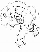 Hulk Coloring sketch template