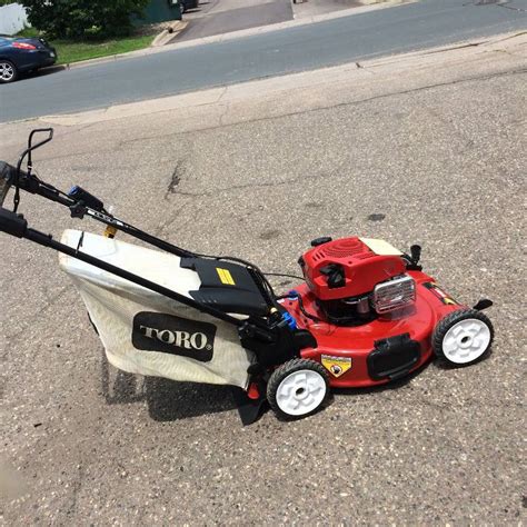 toro recycler   personal pace variable speed  propelled electric start gas lawn mower
