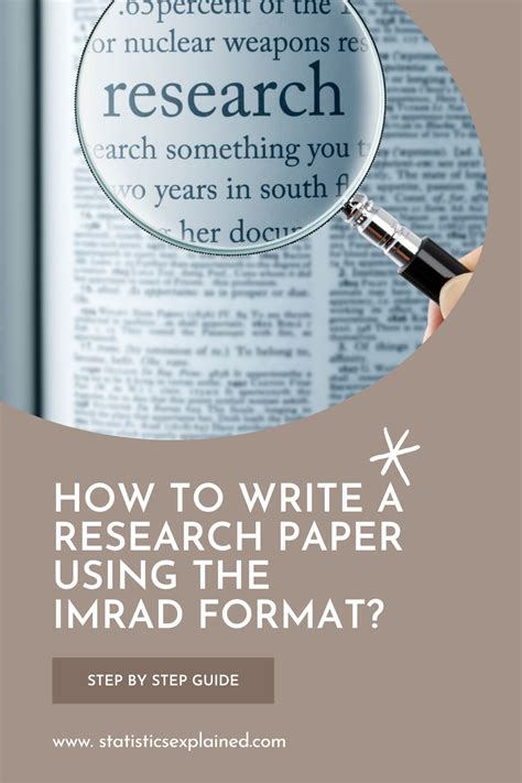 write  research paper   imrad format research paper scientific writing