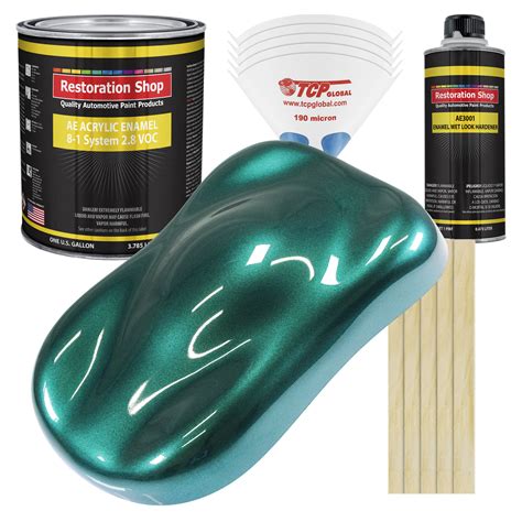 restoration shop dark teal metallic acrylic enamel auto paint complete gallon paint kit
