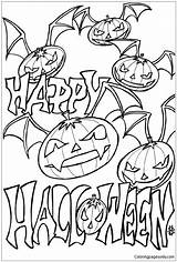 Halloween Coloring Printable Happy Pages Pumpkin Older Color Print Teens Kids Students Getcolorings sketch template
