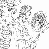 Mythology Myth Griega Oedipus Medusa Perseus Hellokids Mitologia Chariot Phaeton Mito sketch template