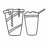 Milkshake Coloring Pages Clipart Printable Glass Drinks Color Drawing Categories sketch template