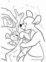 Pooh Kanga sketch template