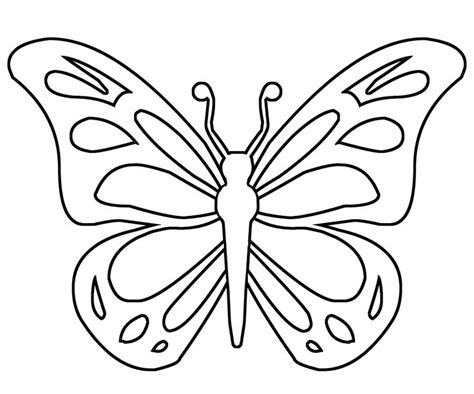 butterfly coloring pages simple halaman mewarnai menggambar kupu