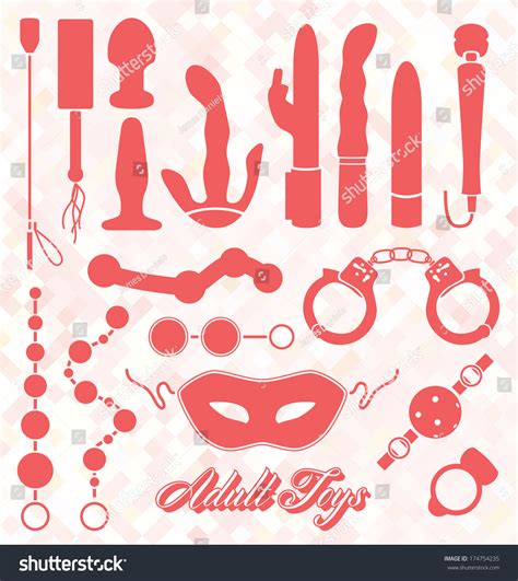vector set adult sex toys silhouettes stock vector 174754235 shutterstock