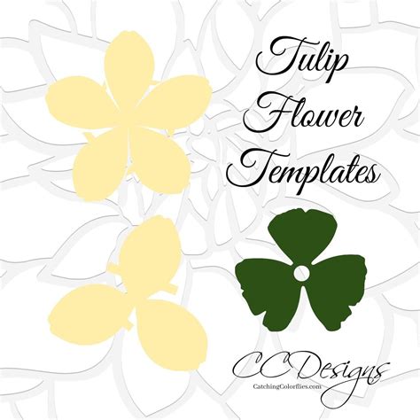 tulip paper flower templates small easter tulip catching colorflies