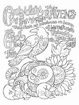 Coloring Pages Ravens Bible Consider Adult Scripture Color Raven Colouring Verse Etsy Adults Sheets Witch Journaling Christian Ups Grown Book sketch template