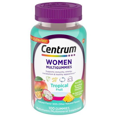 Centrum Women Multivitamin Gummies Tropical Fruit Flavor 100 Ct