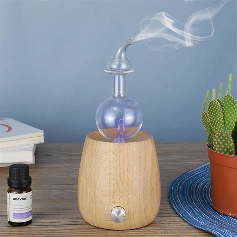 essential oil diffuser aroma air purifier wood  glass aromatherapy