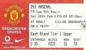 ticket manchester united  arsenal  fa cup ebay
