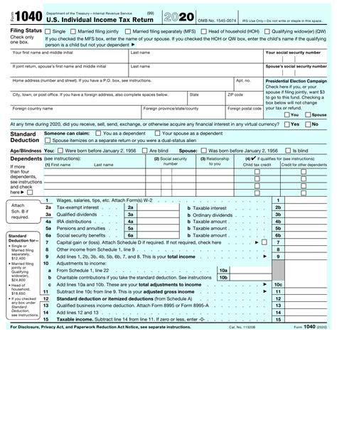 Irs Form 1040 Download Fillable Pdf Or Fill Online U S Individual