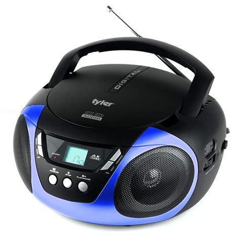tyler tau yl portable sport stereo cd player  amfm radio aux headphone jack