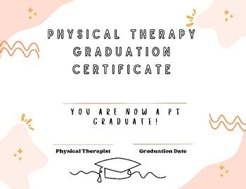 physical therapy graduation certificate bundle  seasons  speech shop