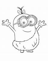 Coloring Minion Minions Pages Printable Kids sketch template