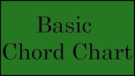 basic chord chart