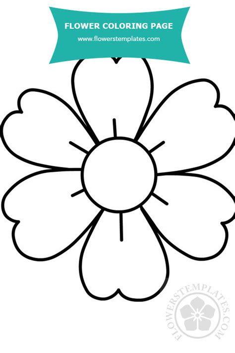 flower coloring page printable flowers templates