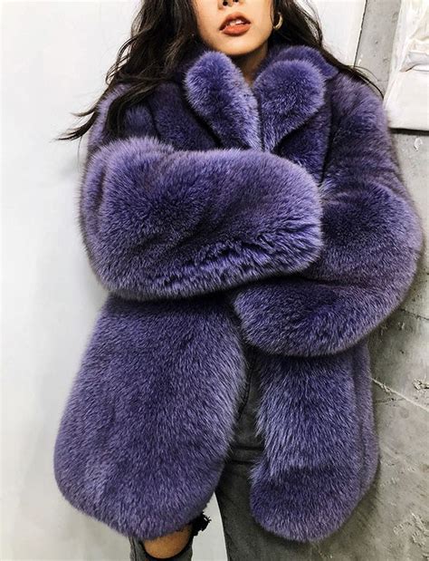 real fur coat jacket purple fox fur jacket  fur shop  purple fashion purple