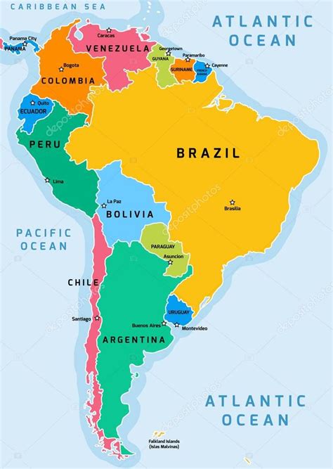 mapa politico de sudamerica vector mapa de america mapa politico images