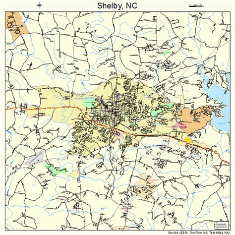 shelby north carolina street map