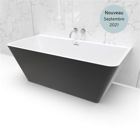 bain autoportant en acrylique pure lucite  places blanc  noir