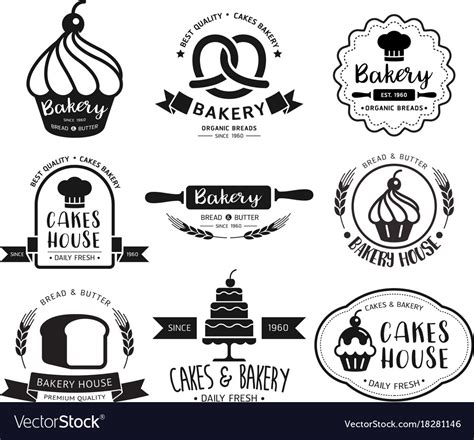 bakery shop logo royalty free vector image vectorstock